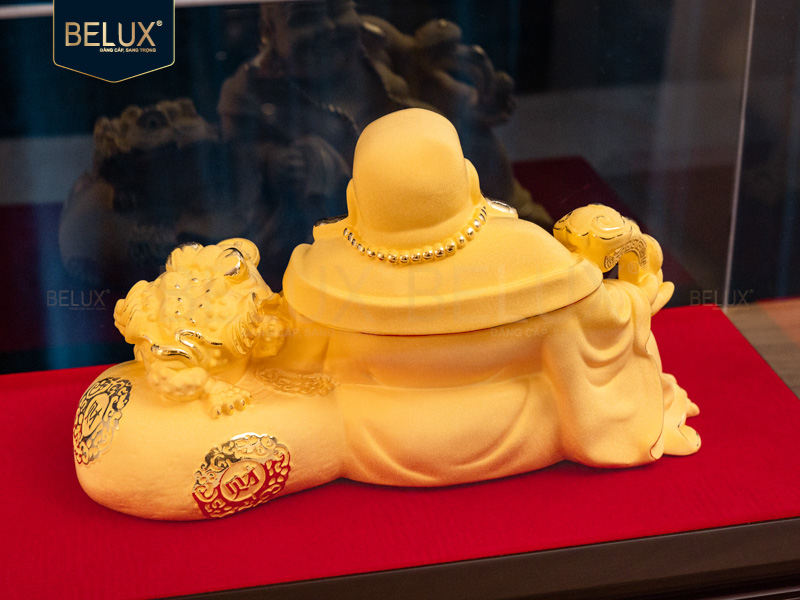 Tượng Thần Tài dát vàng cát&nbsp;25x11.5x14.5cm